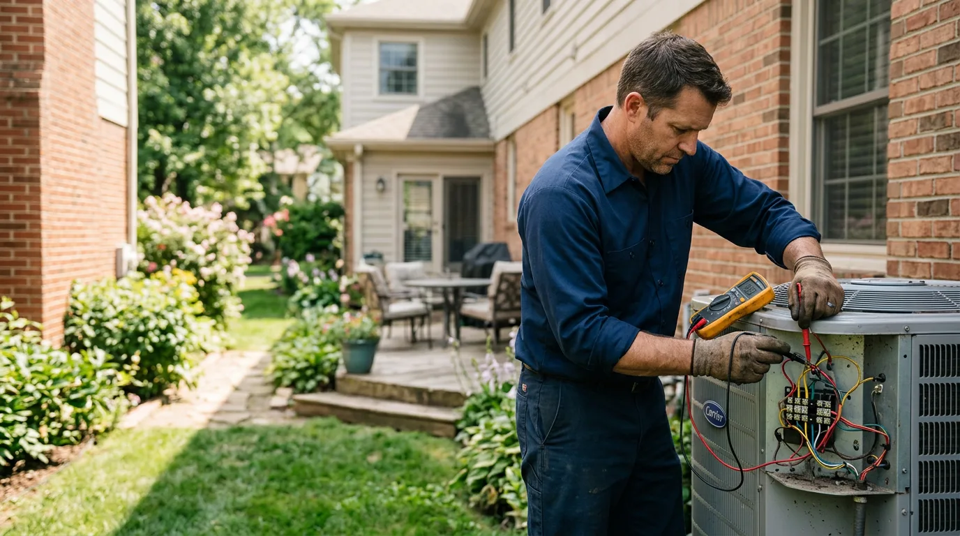 HVAC technician working near Nantucket, MA